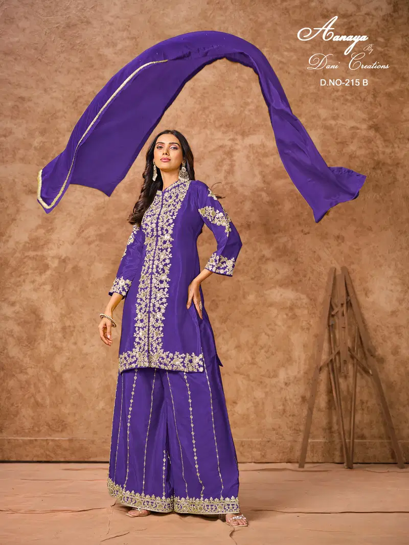 Aanaya Vol 215 By Dani Chinon Silk Designer Salwar Kameez Wholesale In India